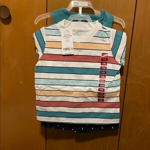 Carter's Short Sleeve Tee, onesie, & 2 shorts set